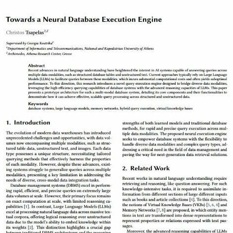 Towards a Neural Database Execution Engine 