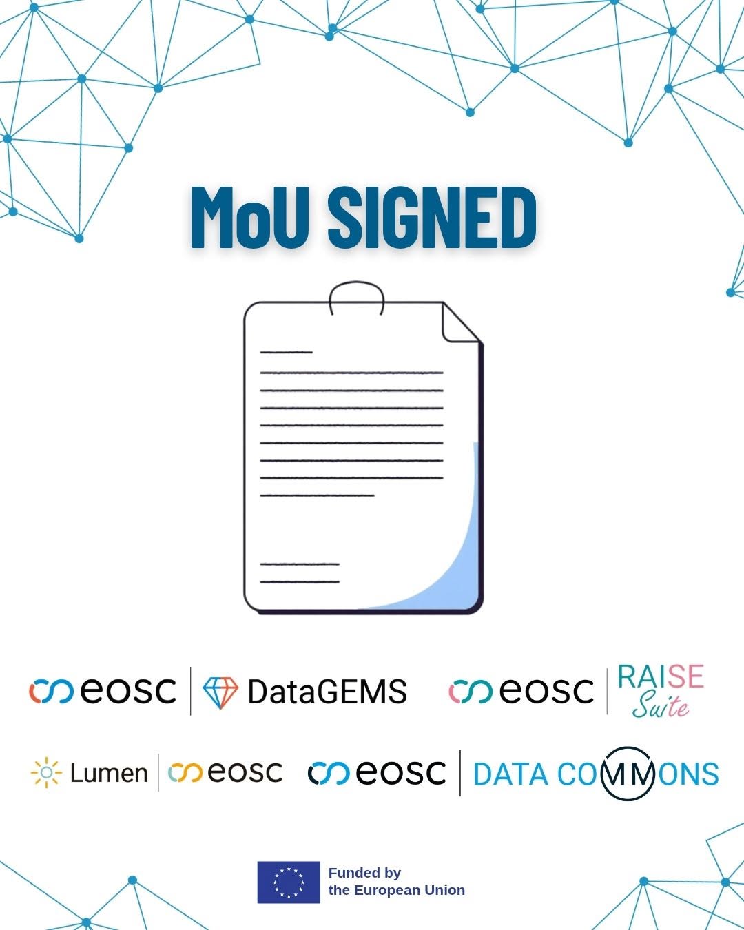 MoU signed among INFRA-2024-EOSC-01-05 projects